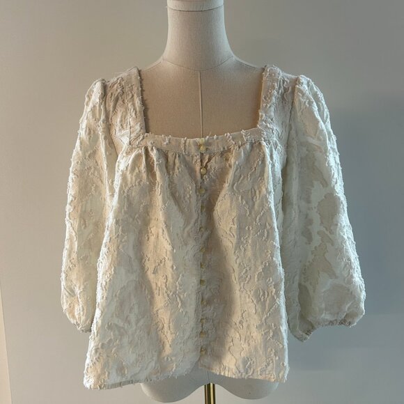 Anthropologie Tops - Anthropologie Cream Blouse
